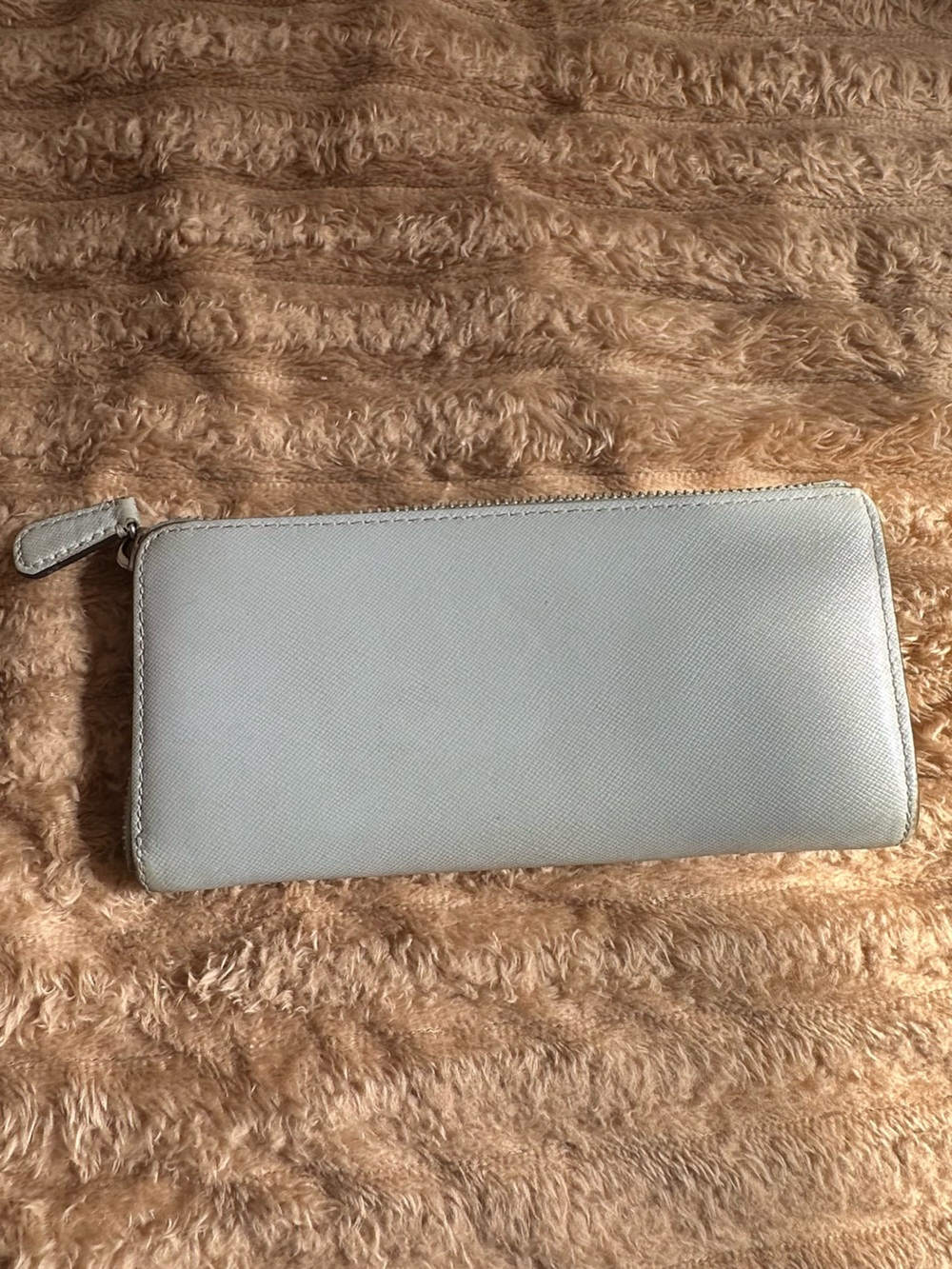 Coach Light Blue Zip-Around Saffiano Leather Wallet - Picture 3 of 5